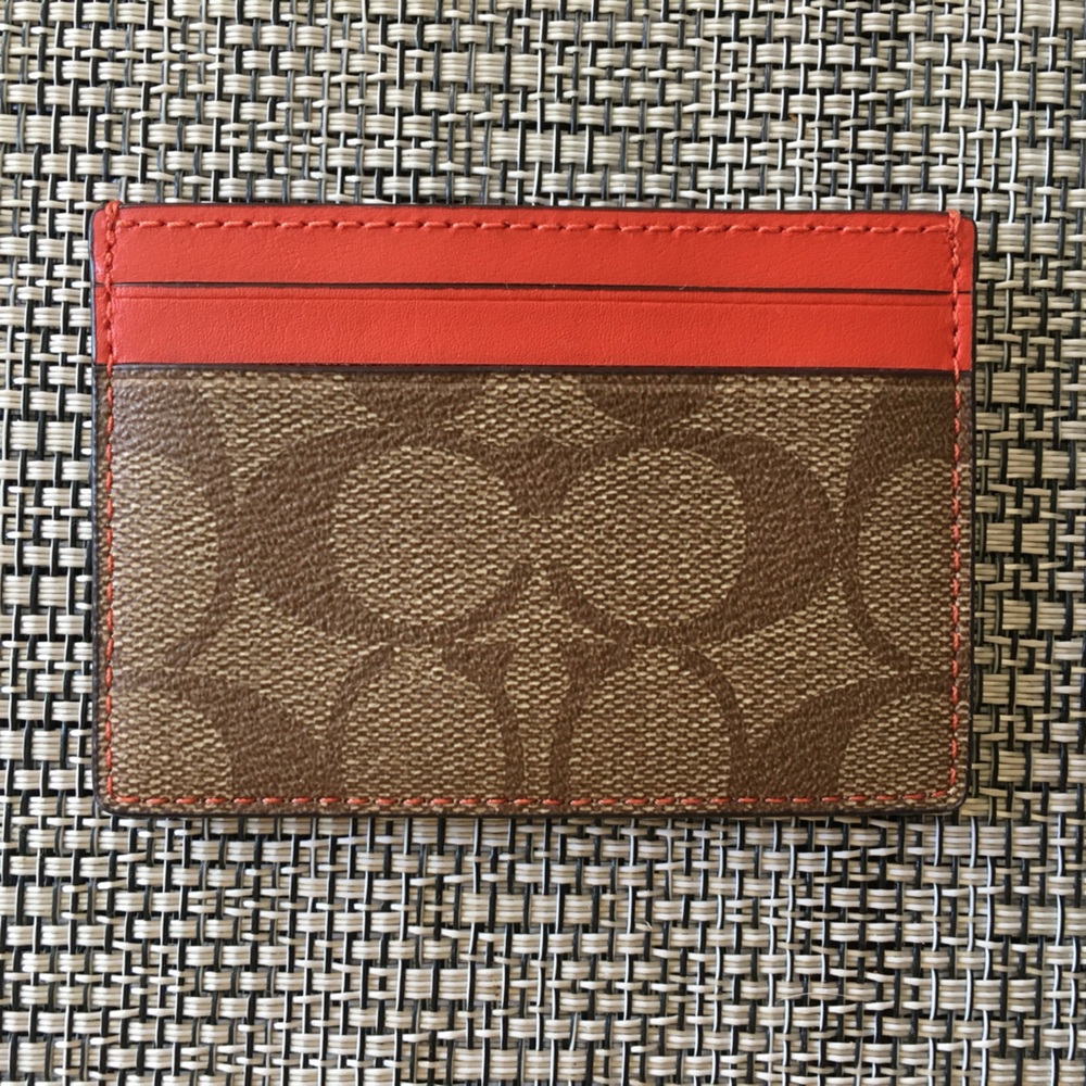 Coach mango and Brown Card Holder